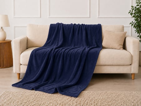 Mulberry Tek Kişilik Polar Battaniye Lacivert 100 x 170 cm