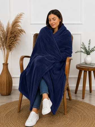 Mulberry Tek Kişilik Polar Battaniye Lacivert 100 x 170 cm