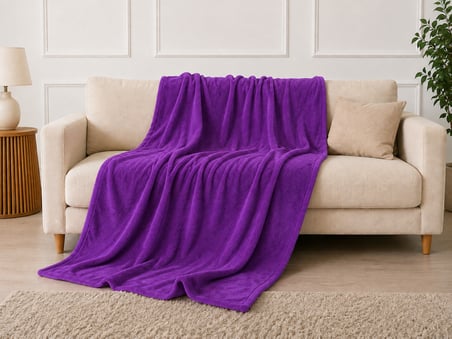 Mulberry Tek Kişilik Polar Battaniye Mor 100 x 170 cm