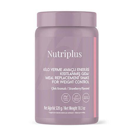 NUTRIPLUS  SHAKE ÇİLEK AROMALI 520G