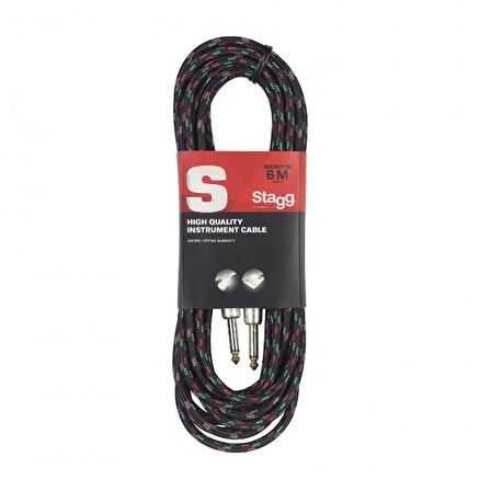 STAGG ENSTÜRMAN KABLOSU KUMAŞ SARGI 6M SGC6VT BK