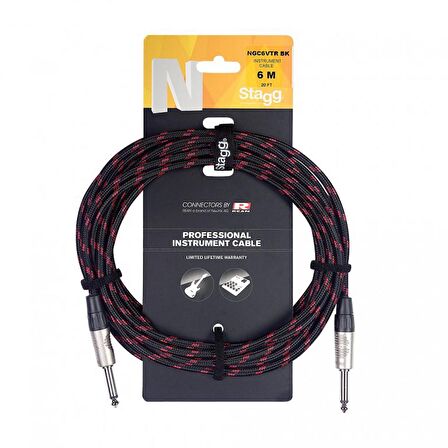 STAGG ENSTRÜMAN KABLOSU 6M DELUXE NGC6VTR BK