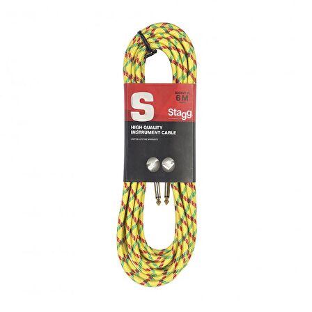 STAGG ENSTRÜMAN KABLOSU KUMAŞ 6M SGC6VT YL