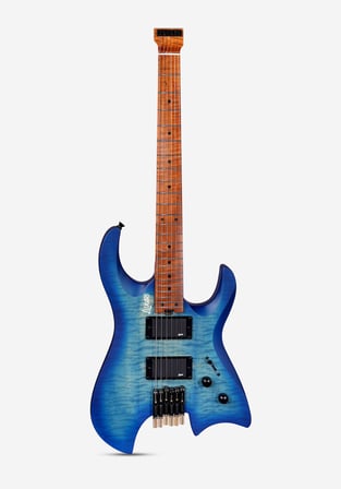 LUXARS S-G63-6 SBL HEADLESS ELEKTRO GİTAR SATIN BLUE + GIGBAG