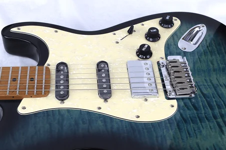 LUXARS S-G25 SBL STRATOCASTER TİPİ ELEKTRO GİTAR SPALTED BLUE