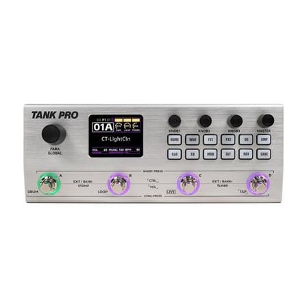 M-VAVE TANK PRO ELEKTRO VE BASS GİTAR İÇİN ŞARJLI MULTİ FX PEDALI
