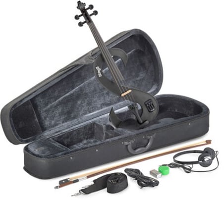 STAGG EVN 4/4 MBK ELEKTRO KEMAN SETİ METALİK SİYAH