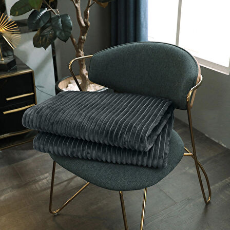 Mulberry Tek Kişilik Polar Battaniye antrasit 120 x 170 cm