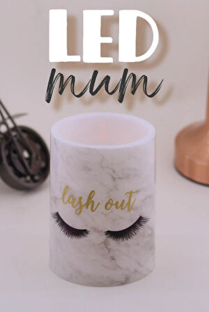 Led Mum Kirpik 3Lü Bardak Tipi Pilli Dumansız Alevli Dekoratif Yapay Mum 10 cm