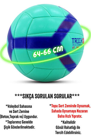 Voleybol Topu No:5 Yumuşak Doku VT500 Trick Semi-Pro İç-Dış Mekan Soft Touch 270 g