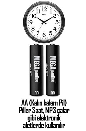 Kalın Kalem Pil Saat Pili 4lü AA R6 Zn-C 1.5V