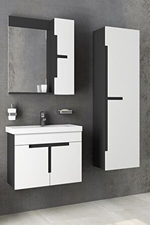 TEMPO 60 CM BANYO DOLABI  - BOY DOLAP DAHİL 