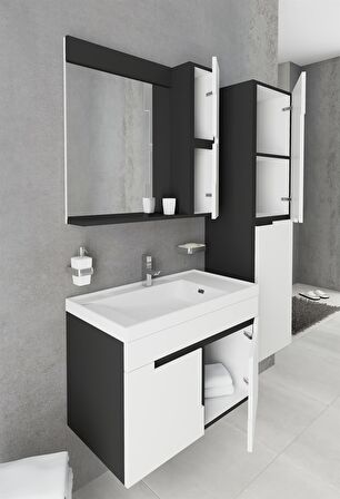 TEMPO 60 CM BANYO DOLABI  - BOY DOLAP DAHİL 