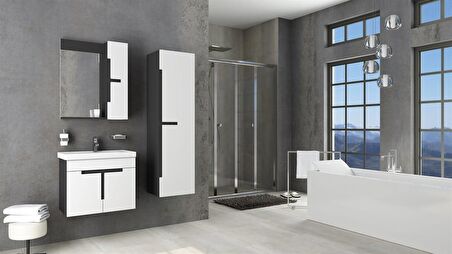 TEMPO 60 CM BANYO DOLABI  - BOY DOLAP DAHİL 