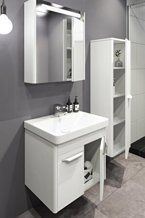 MAUNA 60 CM BANYO DOLABI BEYAZ  - BOY DOLAP HARİÇ 