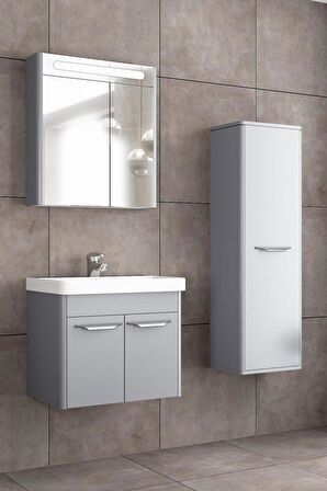 MAUNA 60 CM BANYO DOLABI WİNDOW GRİ - BOY DOLAP HARİÇ 