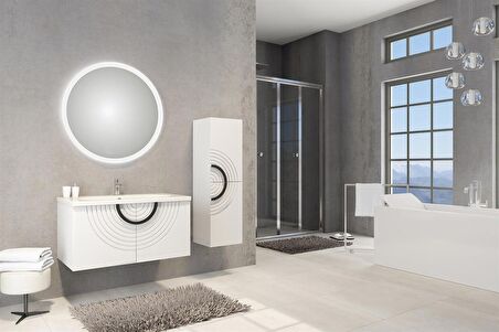 ORİZ 80 CM BANYO DOLABI BEYAZ  BOY DOLAP HARİÇ 