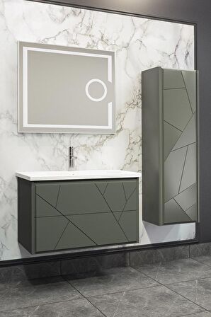 KİEV 80 CM BANYO DOLABI ANRASİT - BOY DOLAP HARİÇ 