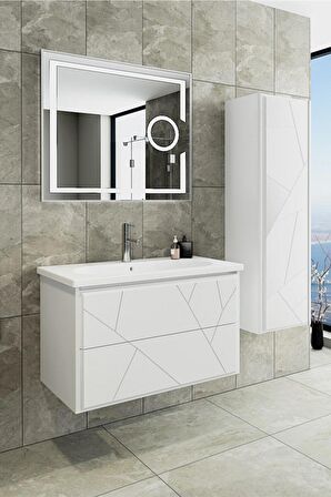 KİEV 80 CM BANYO DOLABI BEYAZ - BOY DOLAP HARİÇ 