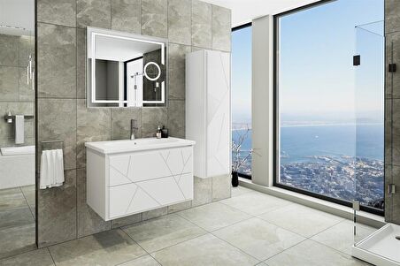 KİEV 80 CM BANYO DOLABI BEYAZ - BOY DOLAP HARİÇ 