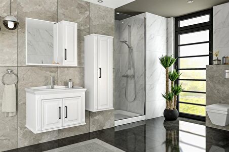 MİLANO 80 CM BANYO DOLABI-BEYAZ(BOY DOLAP HARİÇ )