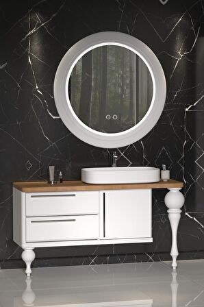 PRESTIGE 140 CM BEYAZ LAVABOLU BANYO DOLABI  BEYAZ - BOY DOLAP HARİÇ