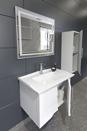 SAGRA 80 CM BANYO DOLABI  BEYAZ - BOY DOLAP DAHİL