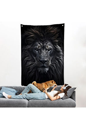 Yaralı Aslan Duvar Örtüsü-7912