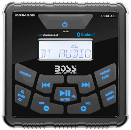 BOSS Kare Teyp MGR450B Marin Tekne ve Yat Bluetooth USB AUX