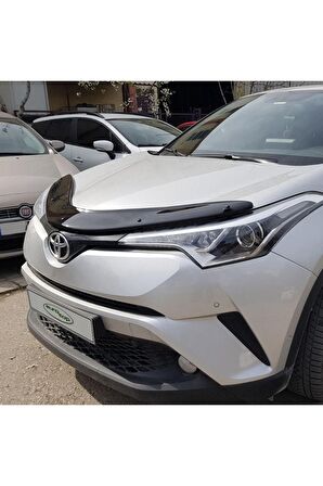 Toyota C-hr Ön Kaput Koruma Rüzgarlığı 3mm Akrilik (ABS) Parlak Siyah Deflektör 2016->