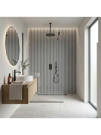 Brano Home 60X280 Lambiri Desen Duvar Kaplama Salon,Duvar,tv Ünitesi-Gri,Siyah