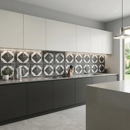 30X60 cm Kendinden Yapışkanlı Duvar,banyo,tezgah Arası Kaplama Karo Desen 6 Adet