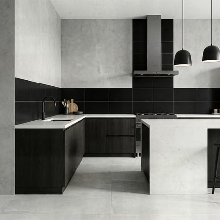 30X60 cm Kendinden Yapışkanlı Duvar,banyo,tezgah Arası Kaplama Parlak Siyah 6 Adet
