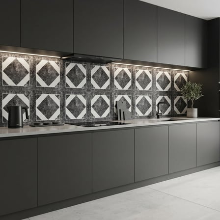 30X60 cm Kendinden Yapışkanlı Duvar,banyo,tezgah Arası Kaplama Karo Desen 12 Adet