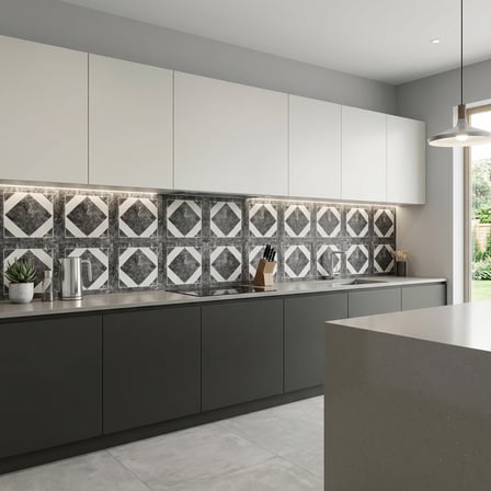 30X60 cm Kendinden Yapışkanlı Duvar,banyo,tezgah Arası Kaplama Karo Desen 12 Adet