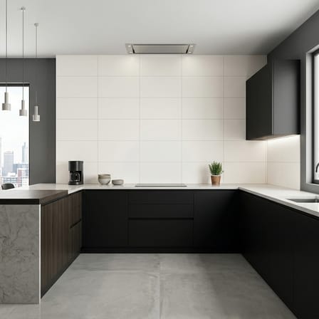 30X60 cm Kendinden Yapışkanlı Duvar,banyo,tezgah Arası Kırık Beyaz Desen -48 Adet