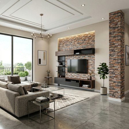 Brano Home 70X77 cm Kendinden Yapışkanlı Kabartmalı, Kiremit Desenli duvar kaplama