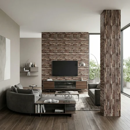Brano Home 70X77 cm Kendinden Yapışkanlı Kabartmalı, Açık Kahve Kiremit Desenli duvar kaplama