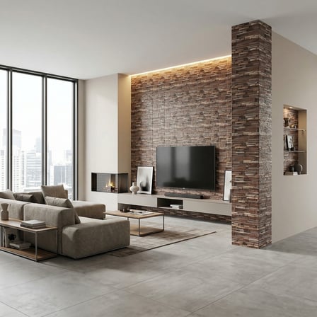 Brano Home 70X77 cm Kendinden Yapışkanlı Kabartmalı, Açık Kahve Kiremit Desenli duvar kaplama