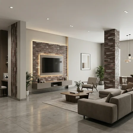 Brano Home 70X77 cm Kendinden Yapışkanlı Kabartmalı, Koyu Kahve Kiremit Desenli duvar kaplama