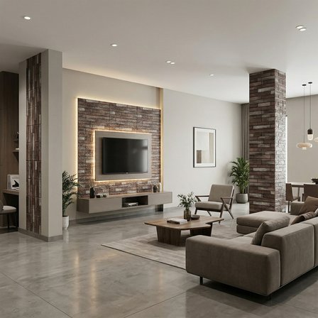 Brano Home 70X77 cm Kendinden Yapışkanlı Kabartmalı, Koyu Kahve Kiremit Desenli duvar kaplama