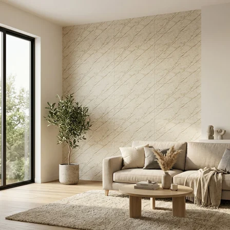 Brano Home 120 Cm x 280 Cm Duvar Paneli,salon,duvar,tv Ünitesi-Bej Mermer Desen