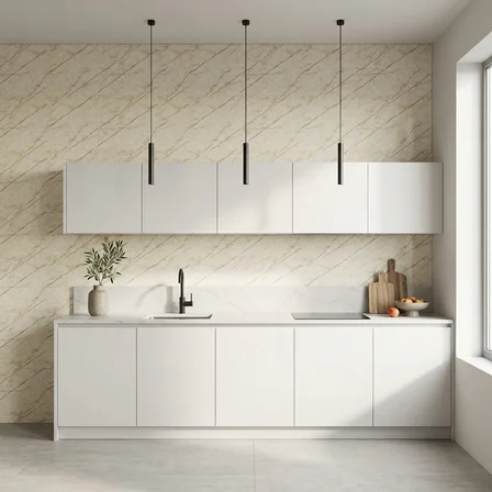 Brano Home 120 Cm x 280 Cm Duvar Paneli,salon,duvar,tv Ünitesi-Bej Mermer Desen