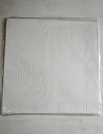 Brano Home Kendinden Yapışkanlı Duvar Kağıdı Beyaz Taş Desen 70x280 Cm Silinebilir Kabartmalı Esnek