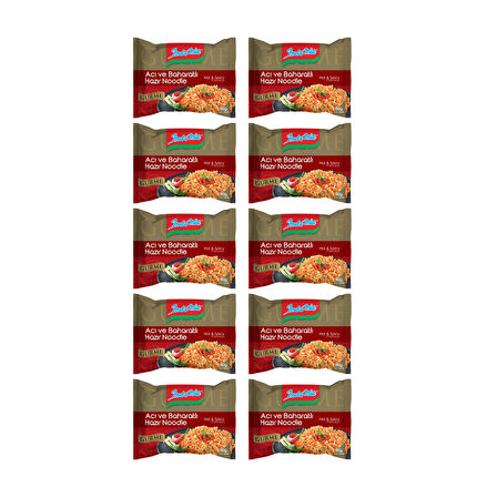 Indomie Noodle Gurme Acı Ve Baharatlı 80 gr x 10 Adet