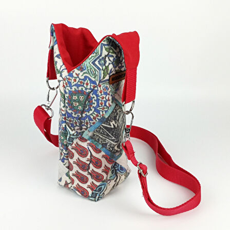 Woodycord Geleneksel Çini Desenli U Model El Yapımı Termos ve Matara Kılıfı