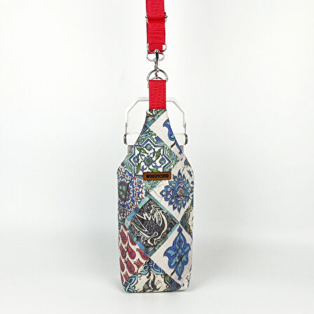 Woodycord Geleneksel Çini Desenli U Model El Yapımı Termos ve Matara Kılıfı