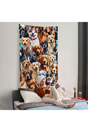 Sevimli Köpekler Duvar Örtüsü-7920