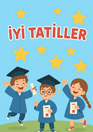 Gelişim Raporu | Yıldızlar ve Mezuniyet Konsept Gelişim Raporu - Karne Kılıfı - Kalın Kuşe - 5 Adet