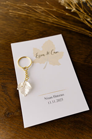 Çınar Yaprağı Anahtarlık - Kına Hediyesi - Nişan Hediyesi - Mevlit Hediye - Anneler Günü 10 Adet